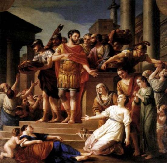 Marcus Aurelius Distributing Bread to the People, Joseph Marie Vien